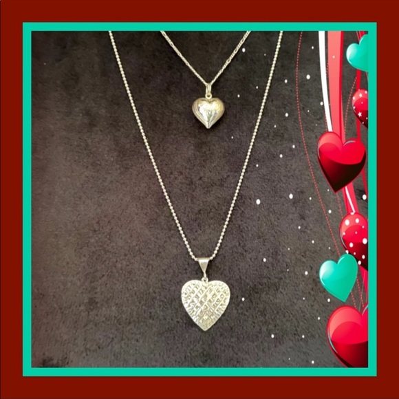 Hearts Jewelry - ❤️SILVER HEART NECKLACE DUO